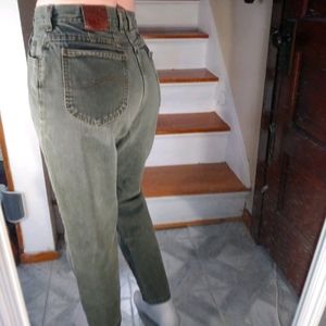 Vintage 90s green Lee Riveted jeans size 14 petite